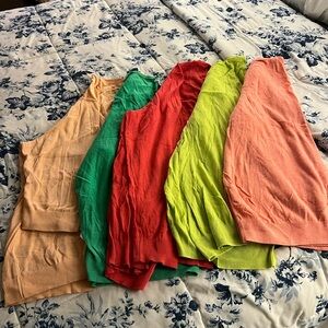 Bundle of Old Navy cardigans in Peach, Green, Red, Lime, Coral cardigans